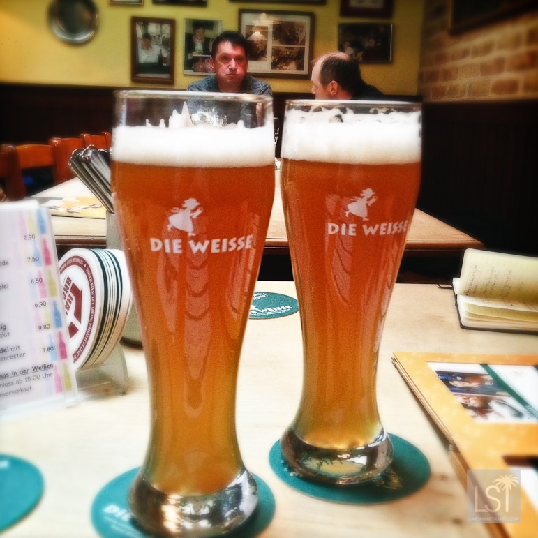 Starting the Austrian beer tour at the Die Weisse brewery in Salzburg