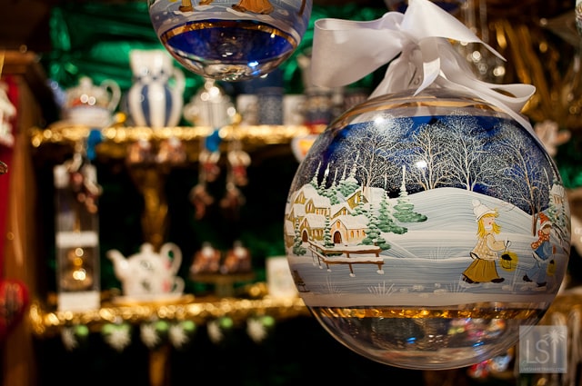 Christmas in Salzburg region - decoration in the advent town of Wolfgangsee