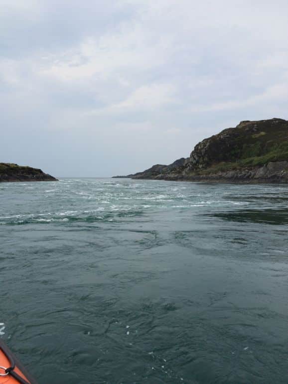 Sailing through the Grey Dog, often referred to as the Little Corryvreckan