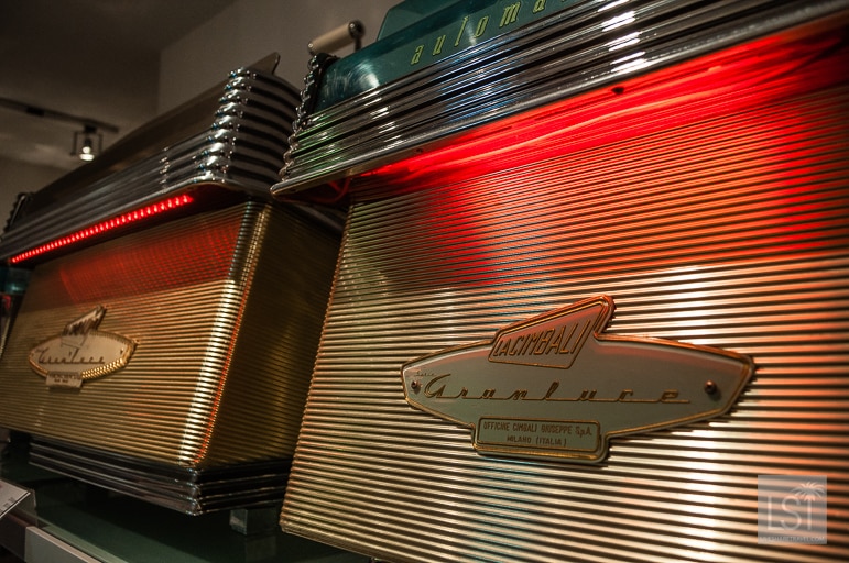 This Cimbali coffee machine looks like an old wireless radio as