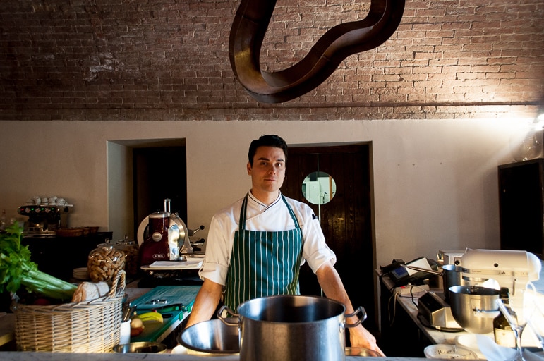 Nello Cassese, executive chef at Castel Monastero gives us a tas