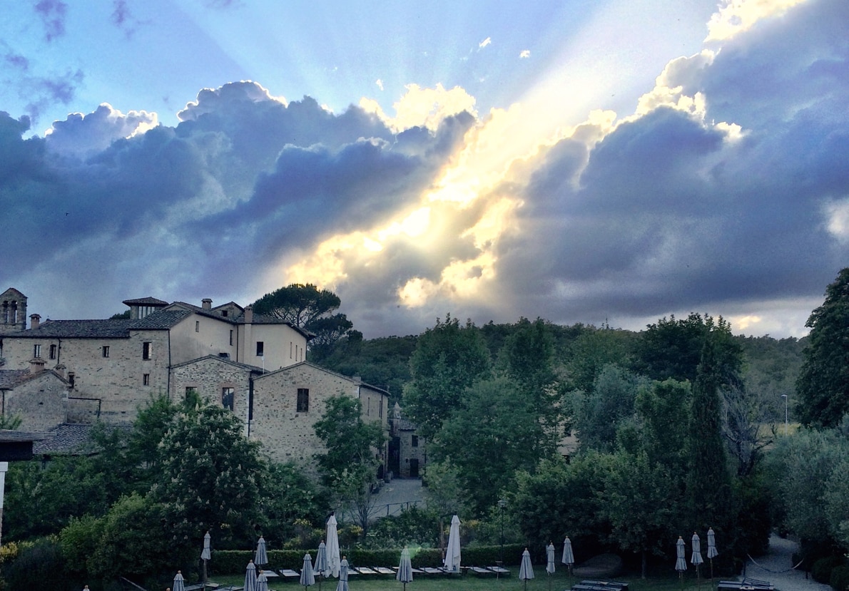 Sunset over Citalia holidays' Castel Monastero