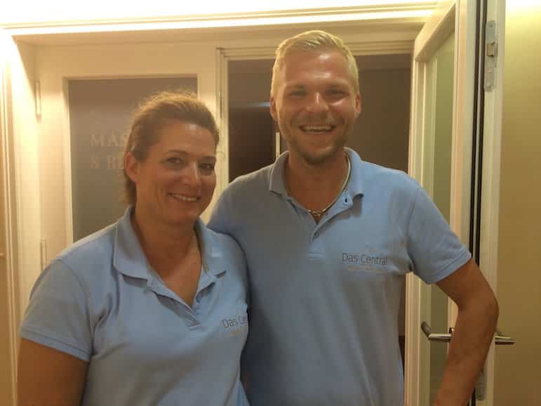 Gudrun and Thomas our therapists at the Das Central hotel, Sölden