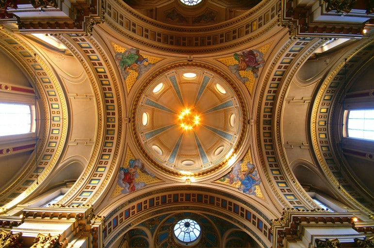 Impressive ceiling of the Brompton Oratory, an incredible place to visit during your stay in west London I Pic Nick Garrod