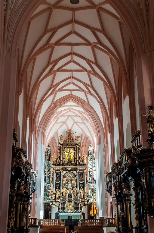 The altar of St Michael’s basilica, Mondsee. In the film Maria marries the Captain here.