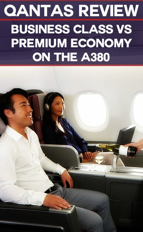 Qantas business class versus premium economy aboard the A380