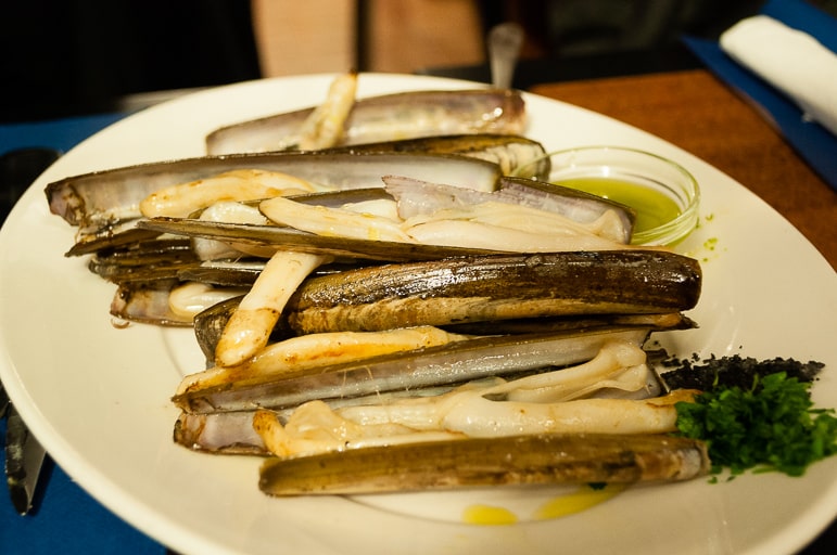 Things to do in Menorca - the fantastically fresh razor clams are a must
