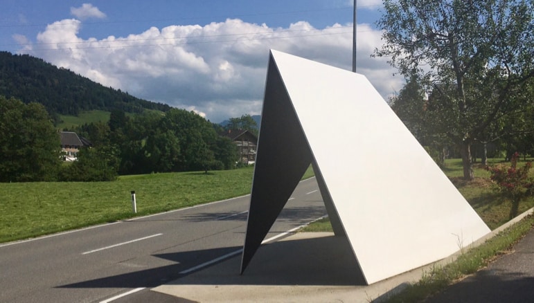 Hop on, hop off at the Unterkrumbach Süd bus stop in Krumbach, one of the quirkiest places to visit in Austria