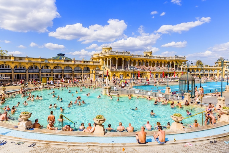 Relax in the Széchenyi Baths in Budapest