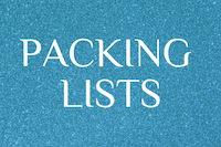 Holiday packing lists