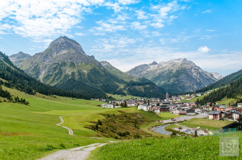 Looking back at Lech during our Herbal Walking tour