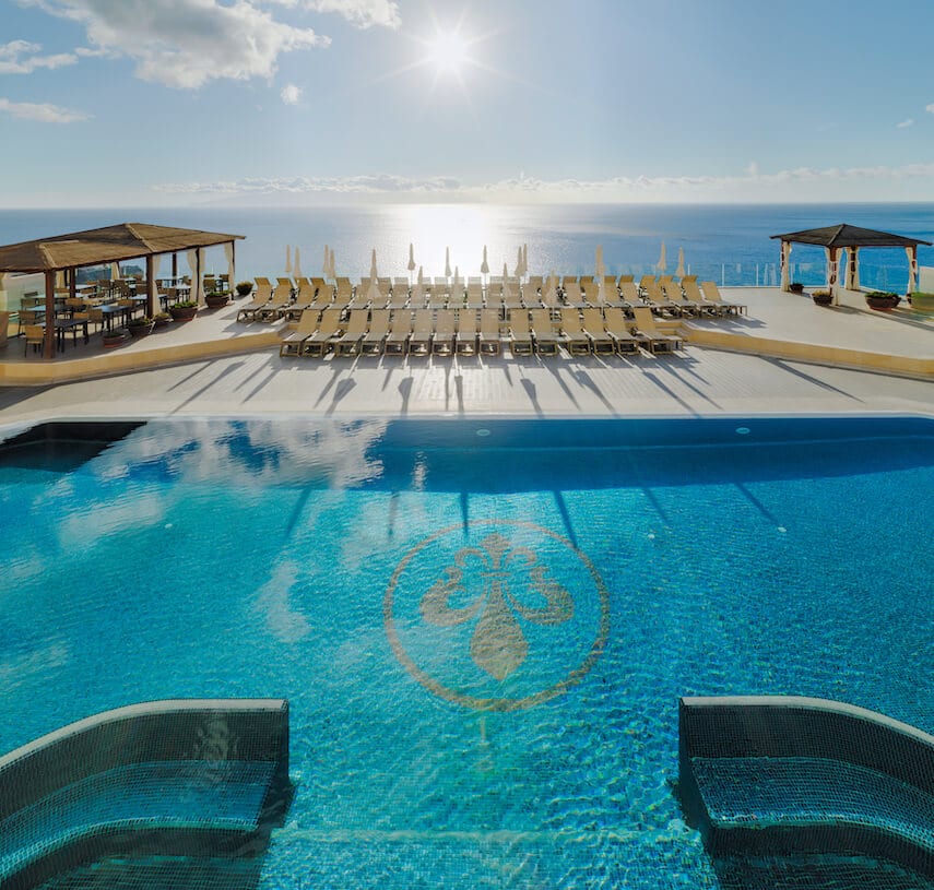The view from Tenerife’s Royal Sun Resort’s pool over the Atlantic Ocean is spectacular
