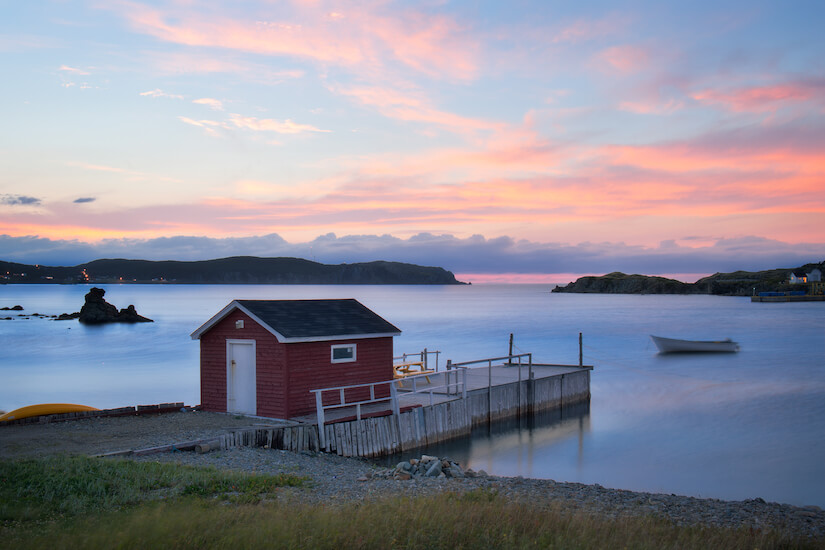 Boathouse sunset