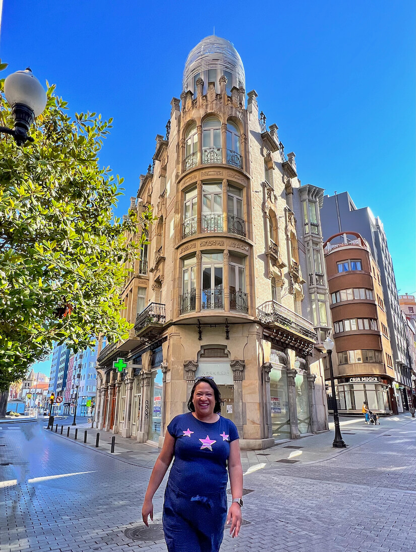 Enjoying the Art Nouveau architecture in Gijón, Asturias