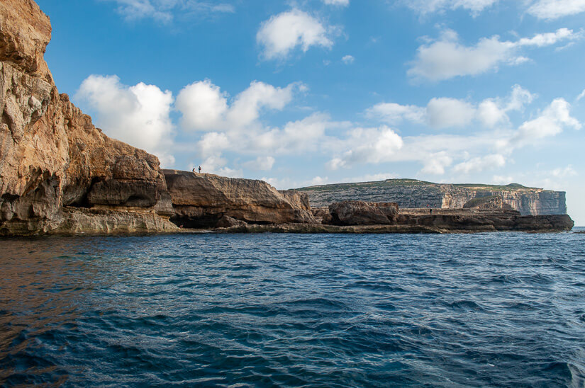 Cliffs in Dweja Bay, Gozo