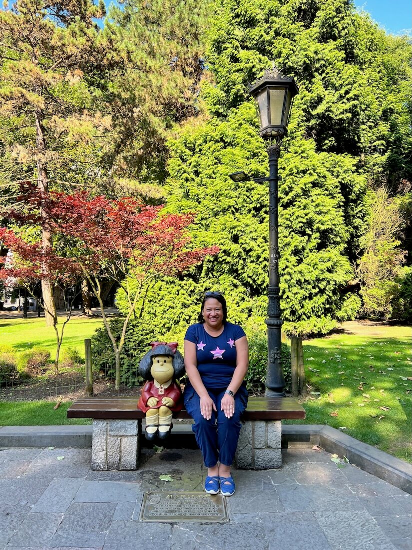 Hanging out with Mafalda in Parque San Francisco, Oviedo