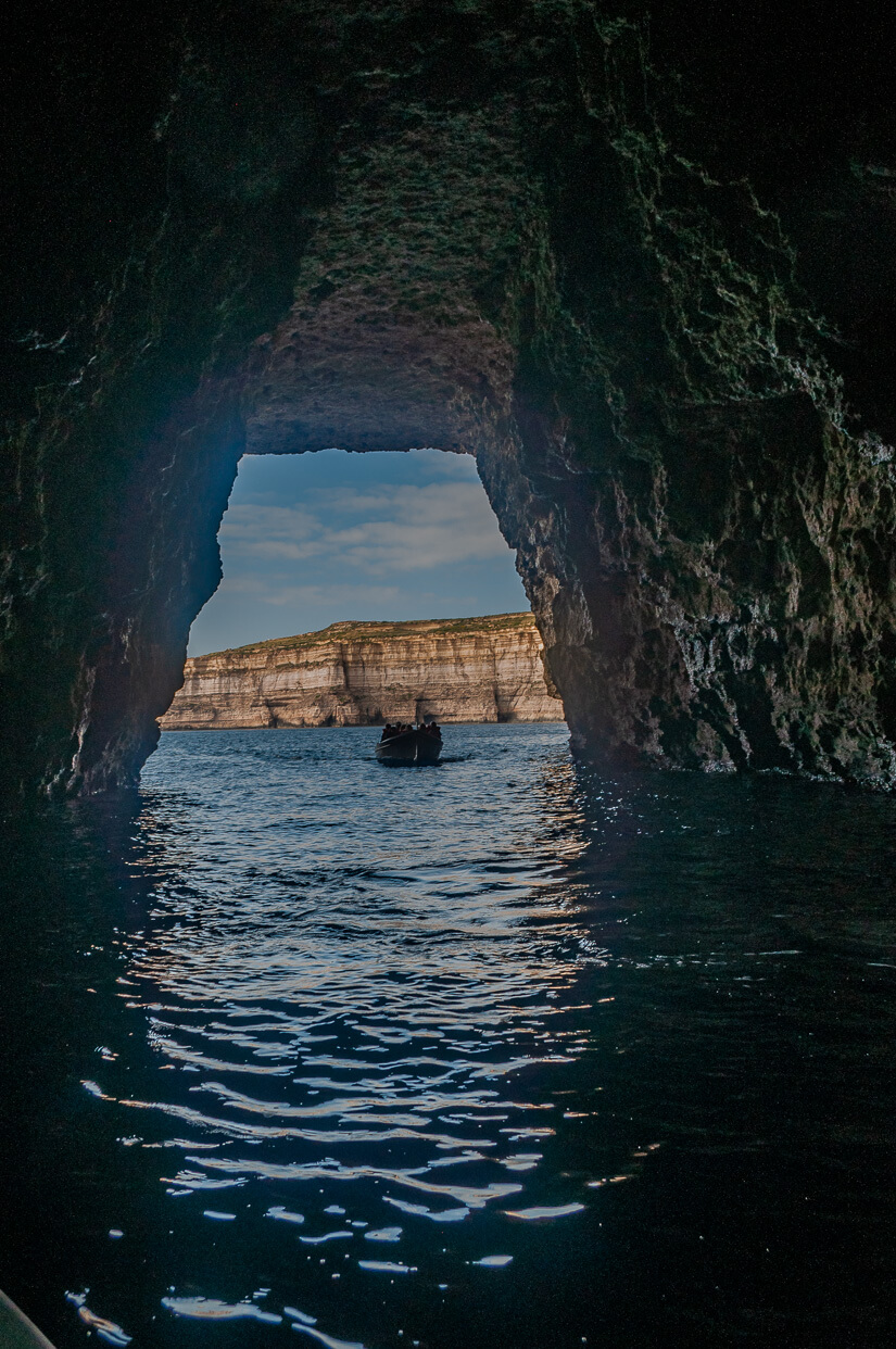 cave in Gozo's Dwejra Bay
