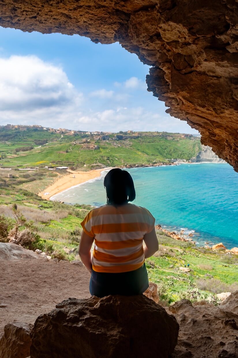 Looking out to Ramla Bay